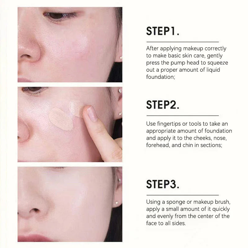 Matte Liquid Foundation for Natural Brightening & Long-Lasting Makeup