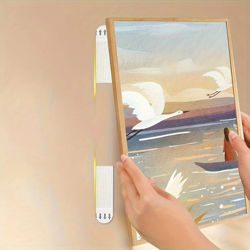 42pcs Heavy-Duty Photo Frame Stickers with Adhesive Hooks for Walls Glass Mirrors