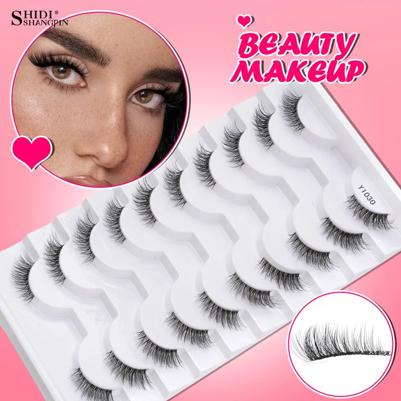Half Eyelashes 3/5/10 Pairs Soft Natural Cat Eye Makeup Extensions