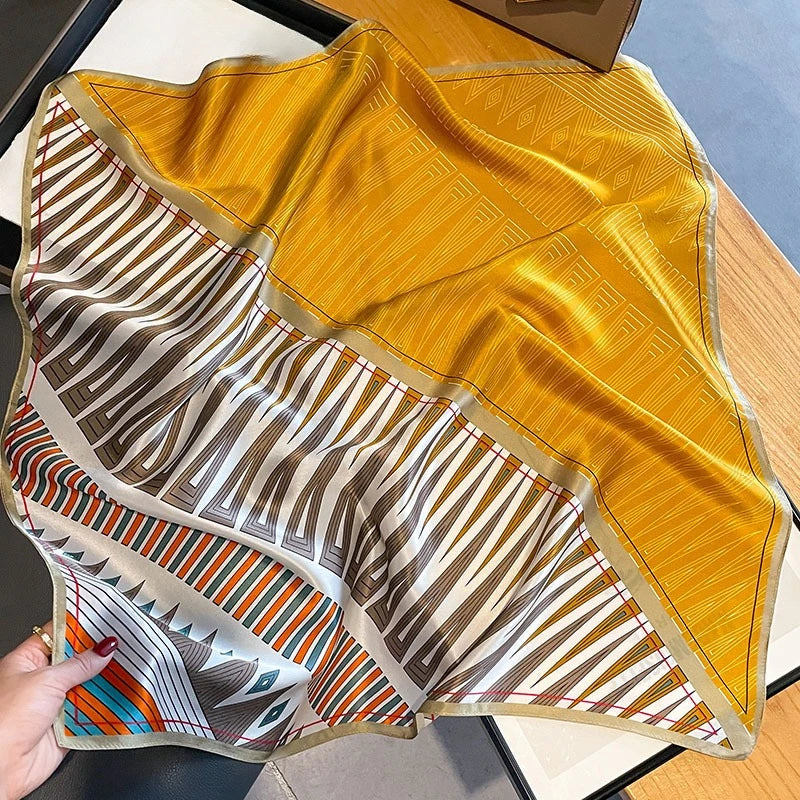 Luxury 100% Natural Silk Scarf for Women - Square Hair Wraps & Night Sleep Head Coverings