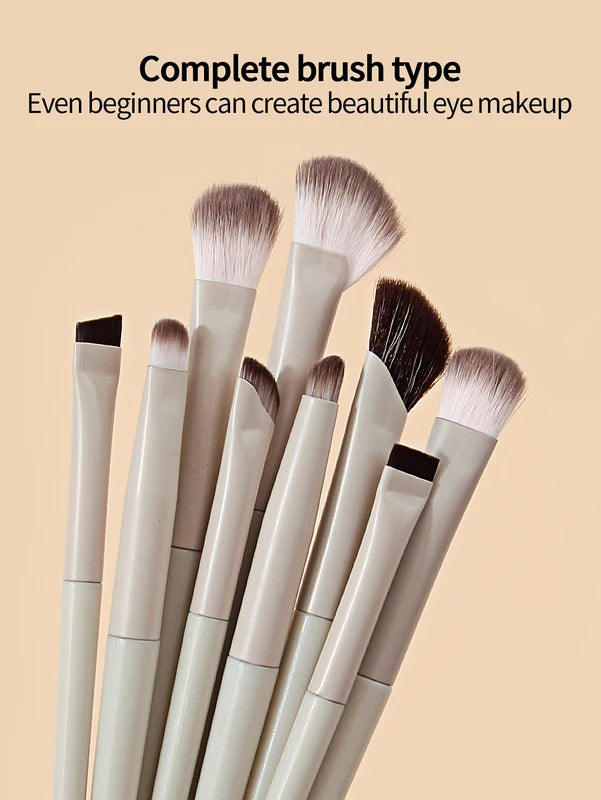 Professional Eye Makeup Brush Set with Eyeliner, Nose Shadow & Smudge Brushes