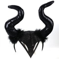 Women Halloween Demon Horn Headband Evil Queen Glitter Costume Accessory