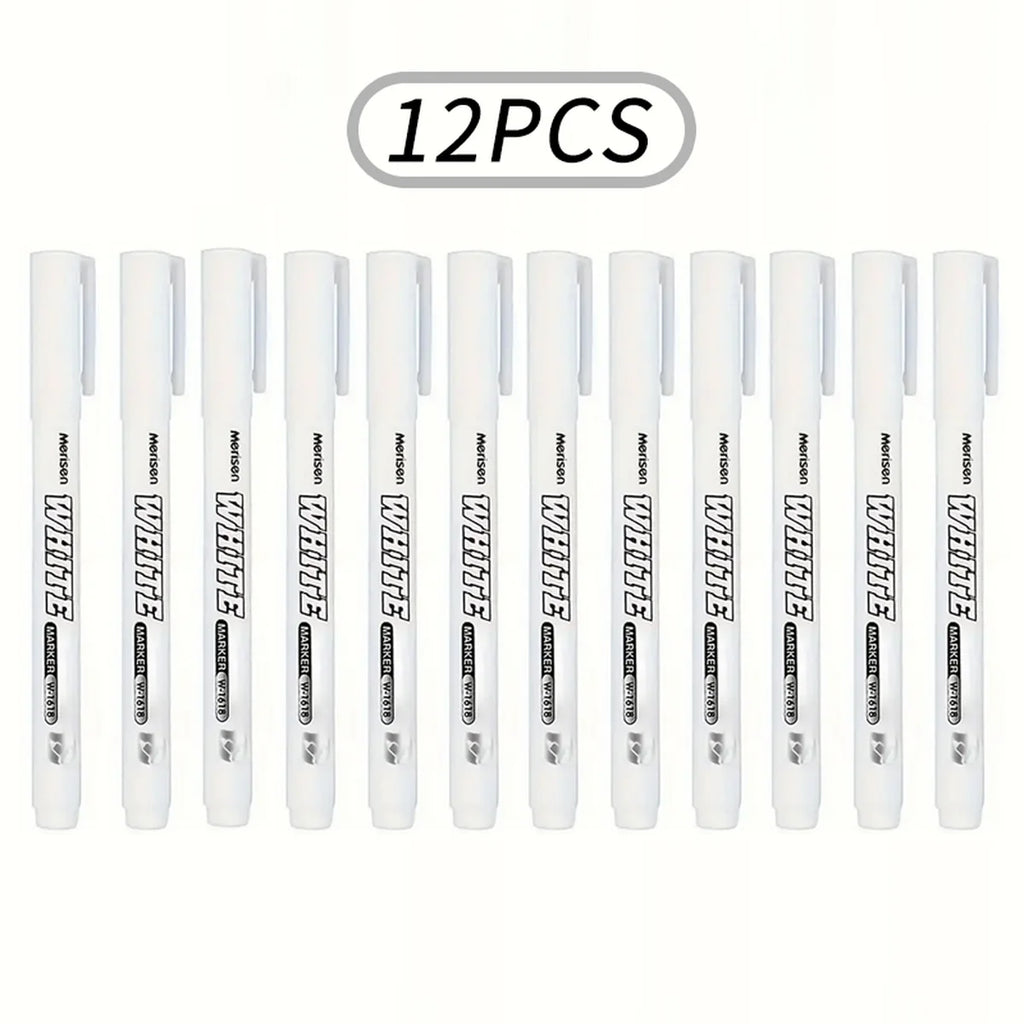 Waterproof White Marker Pen Set for Tire Painting Fabric Wood Leather - Permanent Alcohol Graffiti