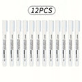 Waterproof White Marker Pen Set for Tire Painting Fabric Wood Leather - Permanent Alcohol Graffiti
