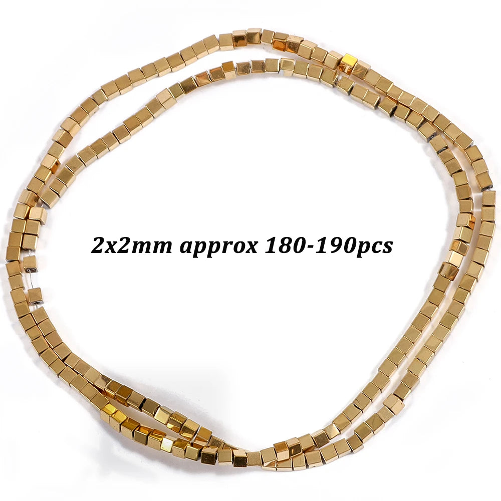 Natural Stone AAA+ Hematite Spacer Beads for Jewelry Making 15''