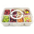4-Grid Snack Container with Lid - Portable Food Storage & Organizer