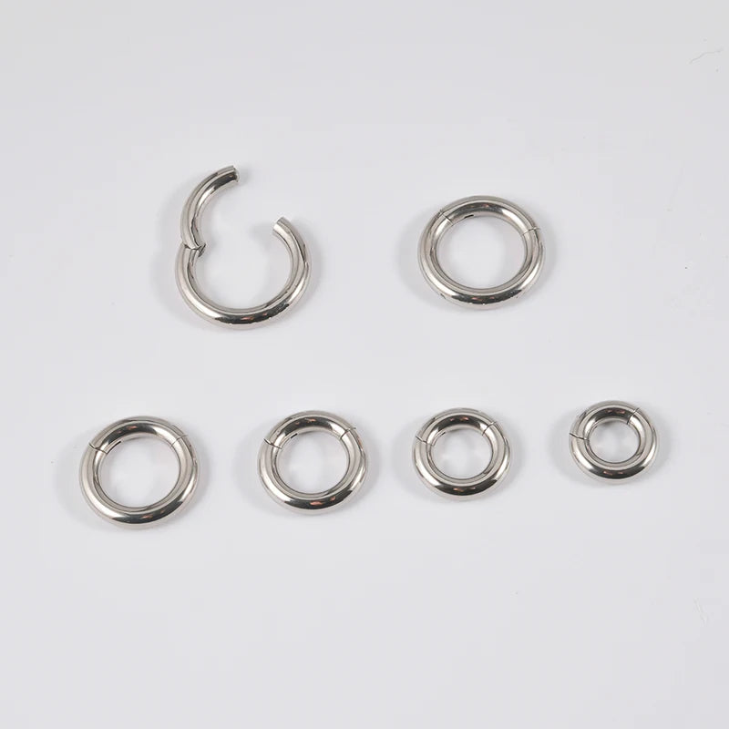 Large Size Septum Clicker Segment Hinged Ring Nose & Ear Piercing Jewelry