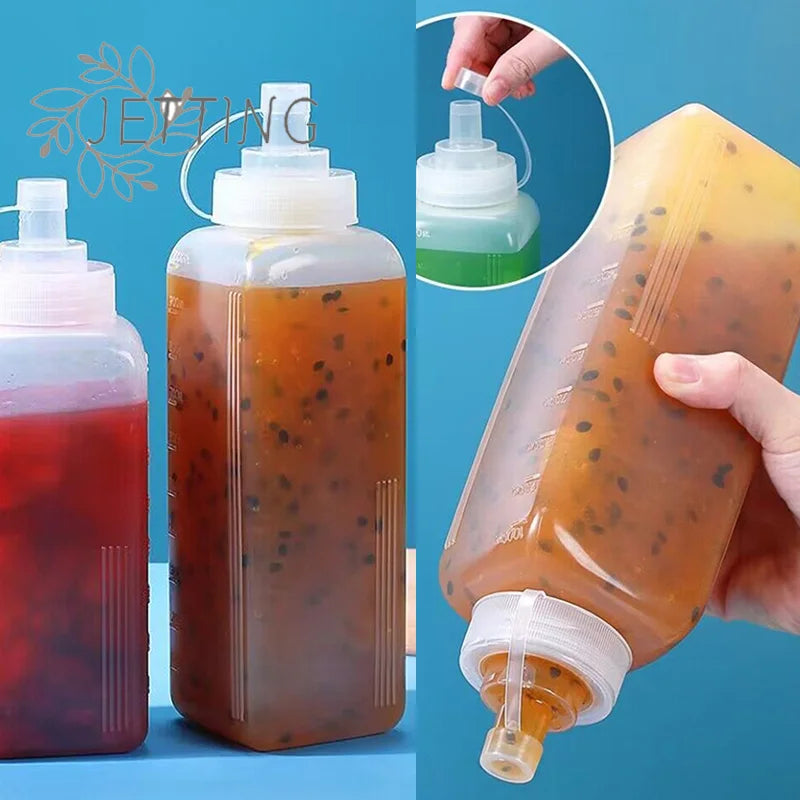 Large Capacity Squeeze Sauce Bottle for Condiments Oil Salad Dressing Kitchen Use