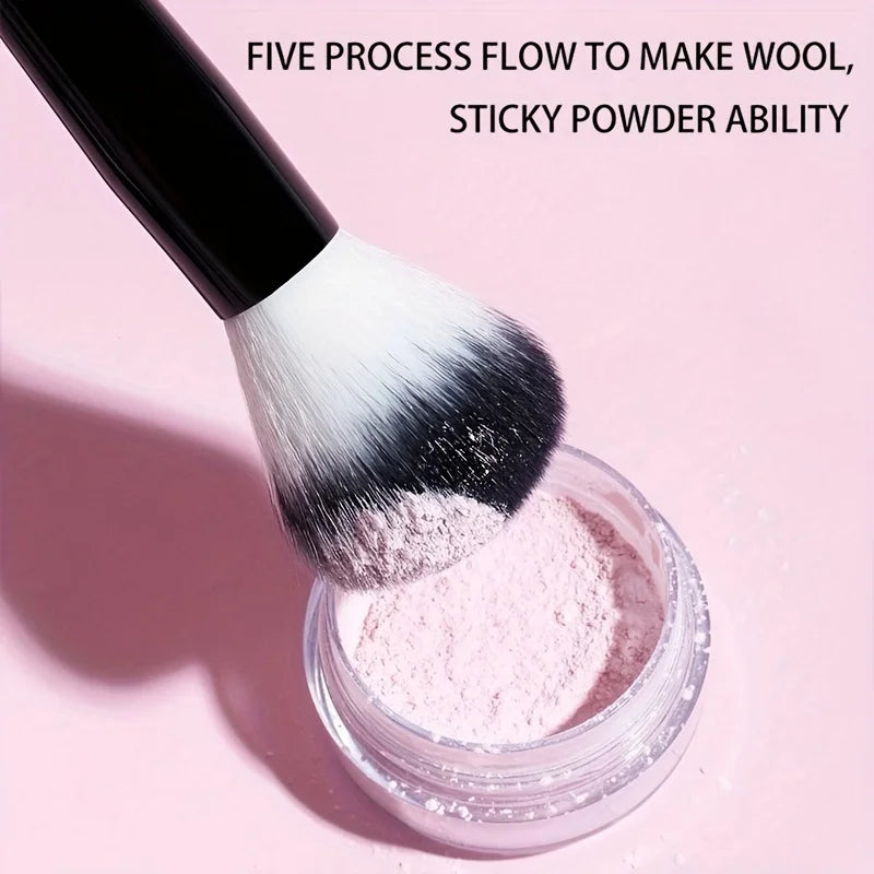 13-Piece Makeup Brush Set with Travel Bag - Synthetic Face & Eye Brushes