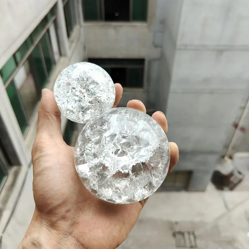 Ice Cracking Crystal Ball for Fountain & Decor - 3/4/5cm Home Ornaments