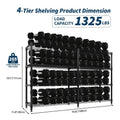 Heavy Duty Metal Storage Shelves - Adjustable Wire Shelving Unit for Kitchen Garage Pantry Commercial