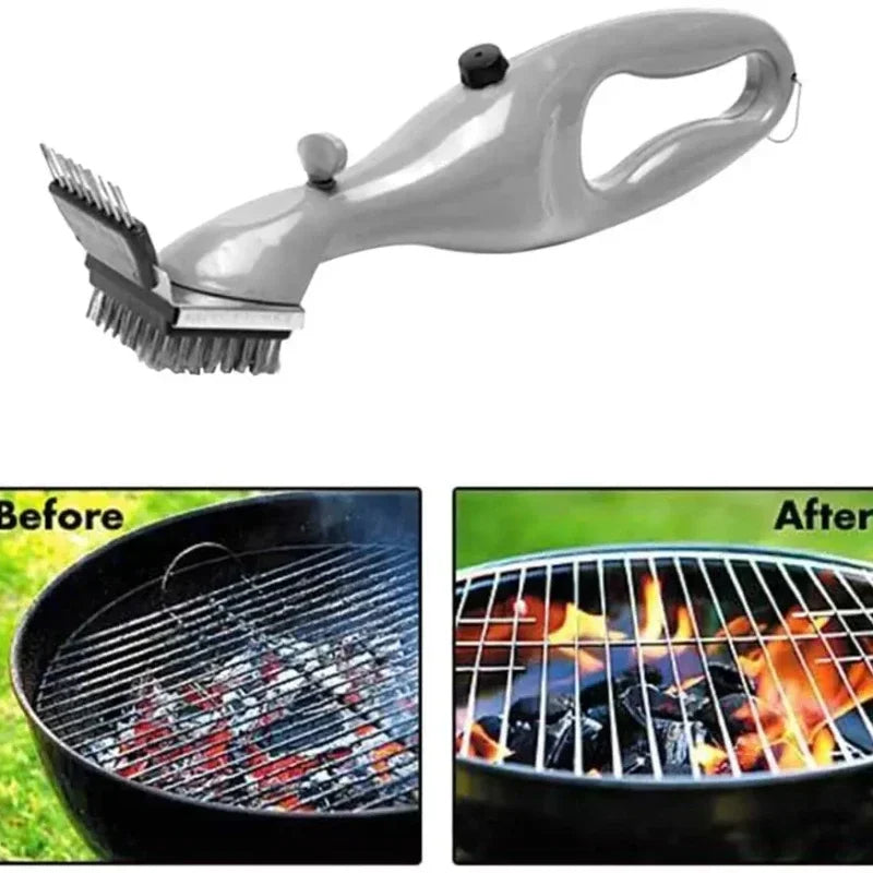 Steam Cleaning Grill Brush for Charcoal Gas & Ceramic Grills - Outdoor BBQ Tool