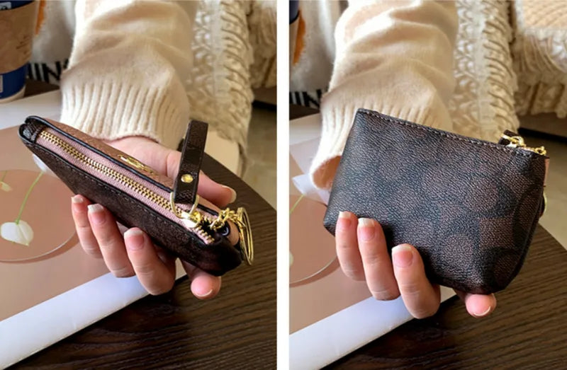 Mini Leather Wallet for Women & Men - Coin, Card & Change Organizer