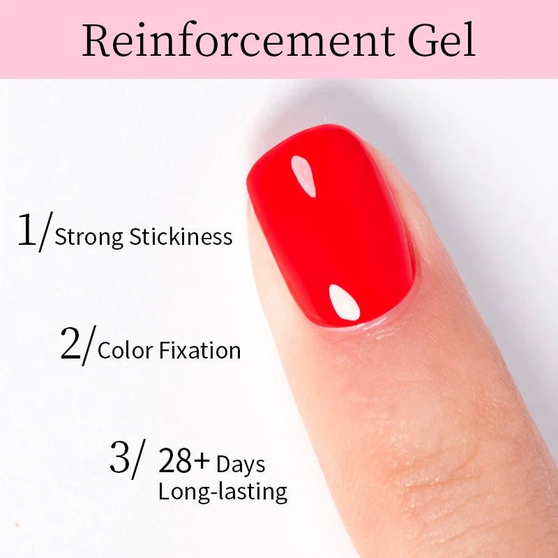 Fiber Rubber Base Gel for Nails - Clear 50ml UV & LED Soak Off Construction Gel