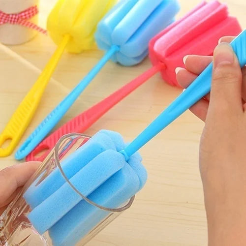 2 Pcs Kitchen Sponge Brush for Wine Glasses, Bottles, Coffee & Tea Cups - Eco-Friendly Cleaning Tools