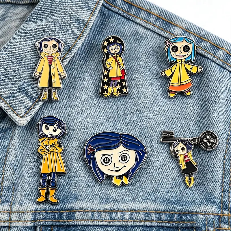 6Pcs Ghost Mom Enamel Brooch Set Halloween Jewelry Accessories