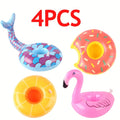Inflatable Drink Holders Pack - Floating Beverage Caddies for Pool Parties, 4/8/12 Pieces