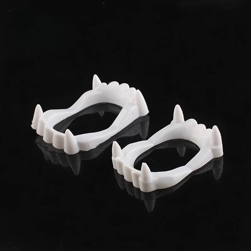 Halloween Vampire Fangs Glow-in-the-Dark Teeth Set for Prank and Costume