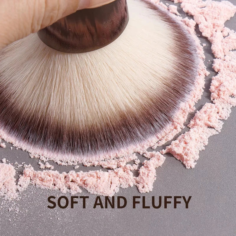 Double Head Makeup Brush for Foundation Powder Concealer Blush Bronzer - Soft Fiber Cosmetic Tool