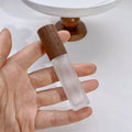 9ml Clear Frosted Glass Spray Vials with Atomizer & Wooden Cap - Travel Perfume Bottles