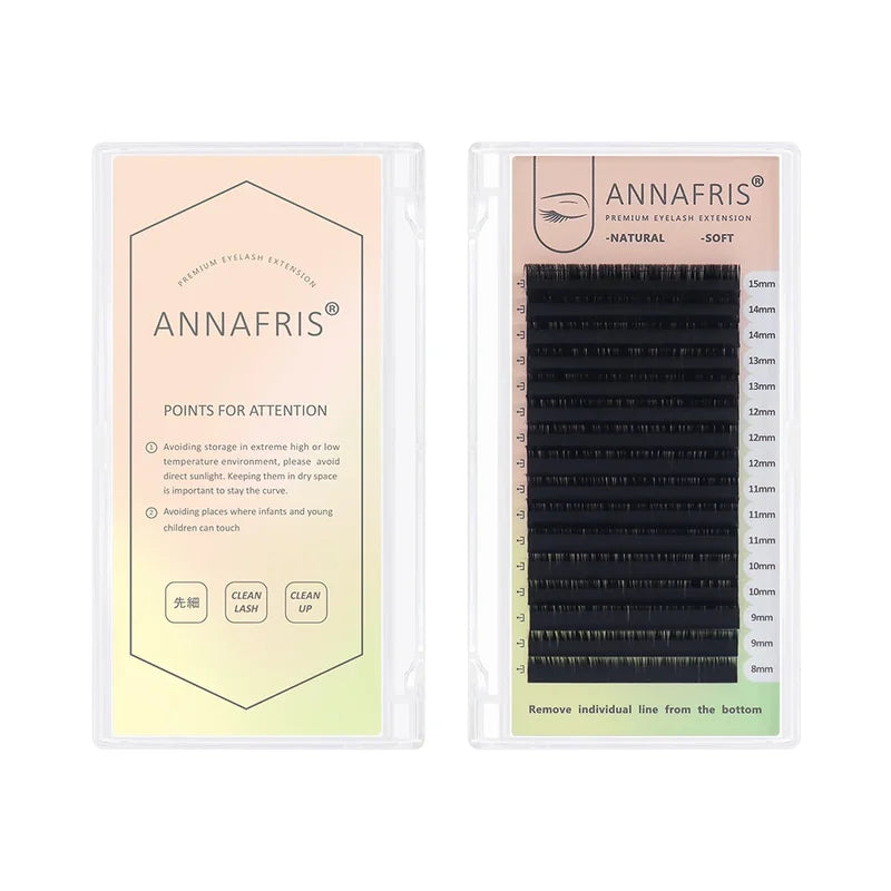 False Eyelash Extension Kit Natural Silk Mink Lashes with Multiple Curl & Length Options