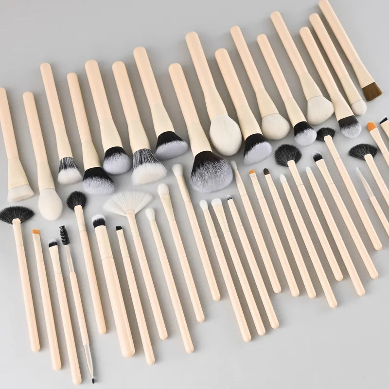 Professional Makeup Brush Set - Synthetic Hair Foundation Blush Eyeshadow Blending Cosmetics Tools