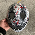 Horror Skull Mask with Blood Splatter - Creepy Plastic Costume Prop for Halloween