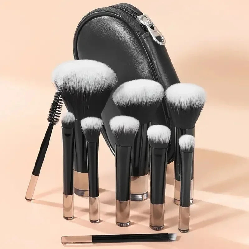 Makeup Brush Set 10 Pieces Soft Fluffy Professional Cosmetic Brushes for Face & Eyes