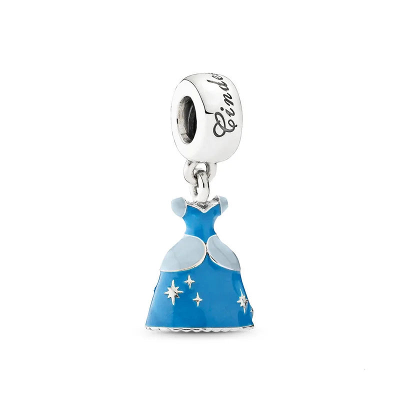 Sterling Silver Princess Pendant Beads for Jewelry Making - Multiple Colors