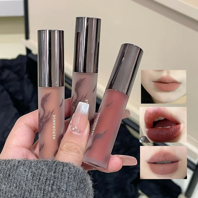 Matte Lip Gloss with Soft Velvet Texture High Color Payoff Transfer-Resistant Lip Makeup