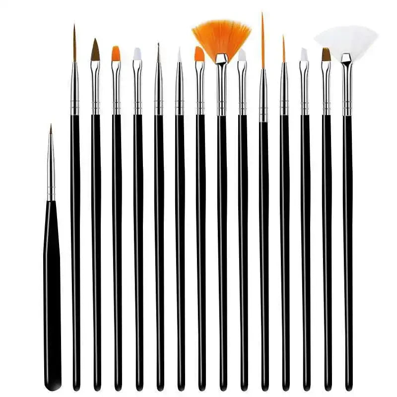 15-Piece Fondant Cake Painting Brushes Set for Decorating Pastry & Baking