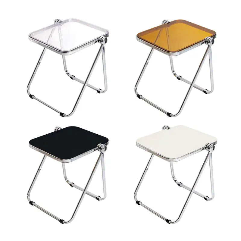 Foldable Acrylic Tray Table Small Space Compact Sturdy Multi-Purpose Desk for Home & Office