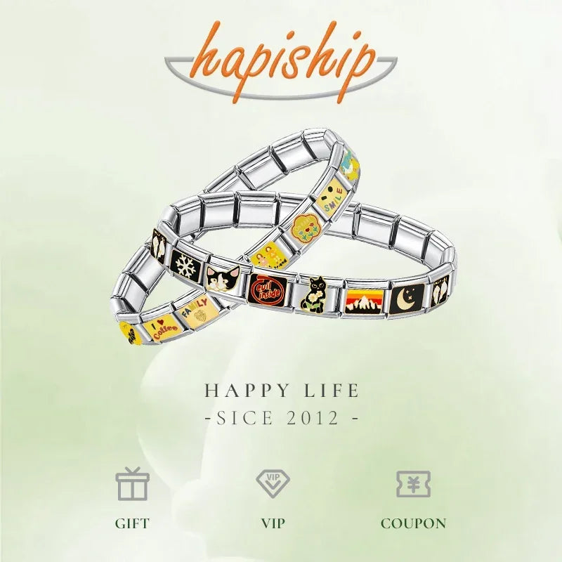 Daisy Animal Crown Moon CZ Charm Bracelet Making Kit - DIY Jewelry Links