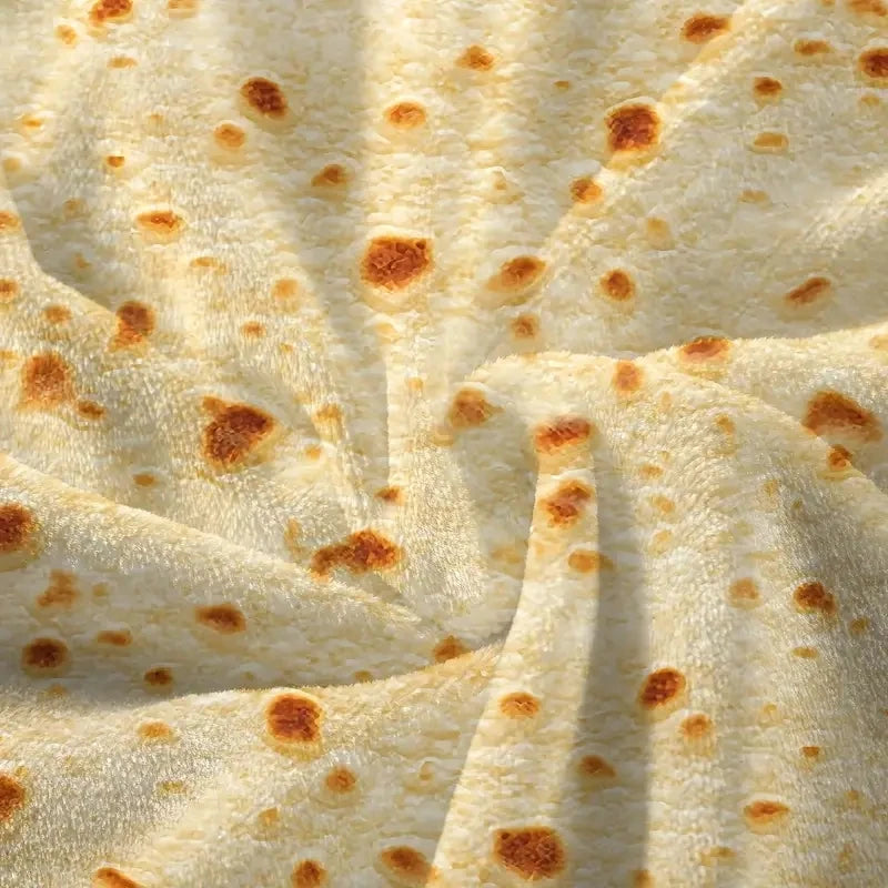 Soft Warm Mexican Tortilla Print Flannel Blanket for Couch Bed Camping