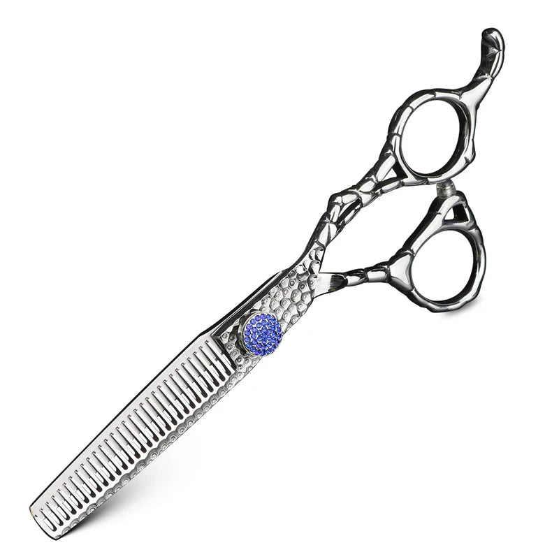 6 Inch Hair Cutting and Thinning Scissors - Professional Japanese 440C Steel Barber Shears