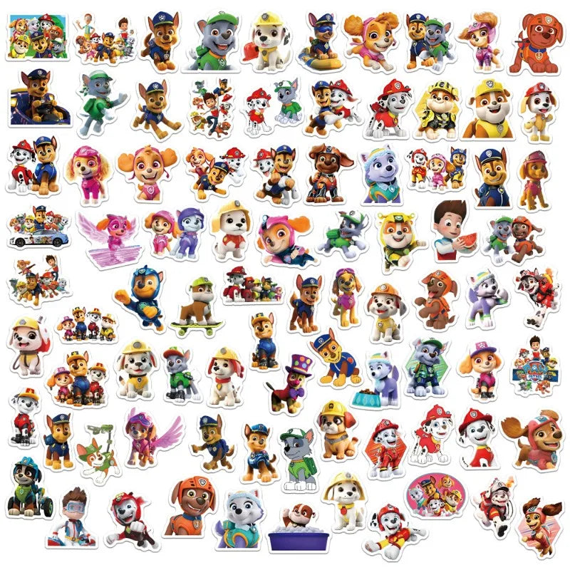 85Pcs Waterproof Paw Patrol Dog Cartoon Stickers Set for Cups & Luggage - Toy Gift
