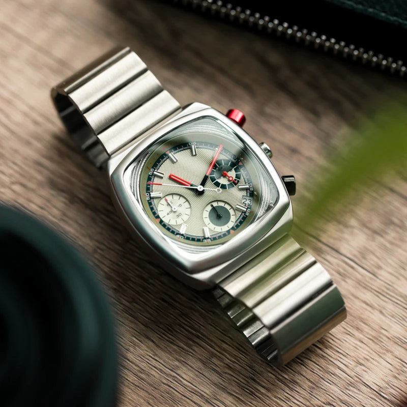 Men's Square Watch Light Luxury High-End Fashionable Quartz Waterproof Timepiece