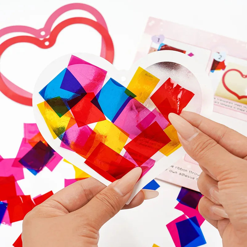 Kids Paper Cutting Art Kit for Window Decor DIY Craft Supplies Set
