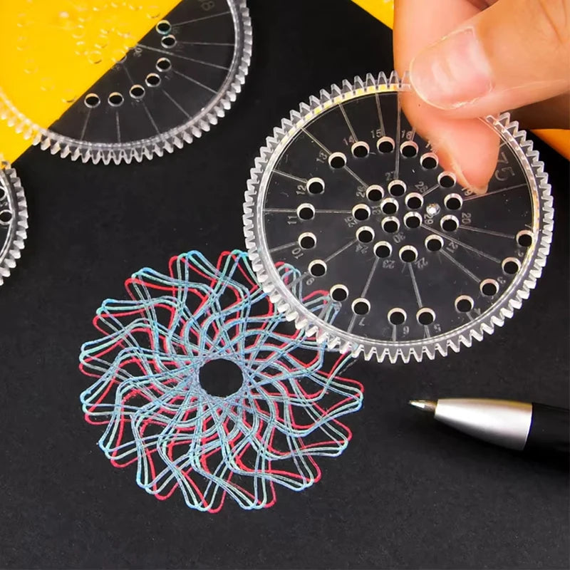 Spirograph Drawing Toy Set for Kids & Students Educational Art Crafts Gears & Stencils