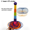 Colorful Hoop Throw Game Set for Kids & Family Outdoor Play - Halloween Christmas Gift