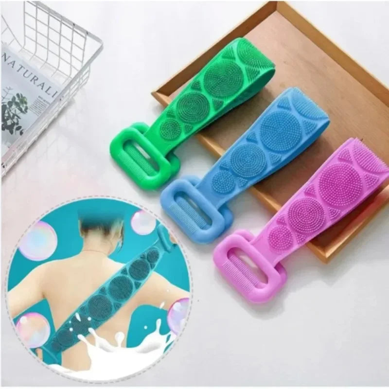 Silicone Back Scrubber Exfoliating Body Wash & Massage Sponge - Waterproof