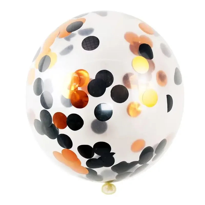 30pcs 12Inch Black and Orange Latex Balloons Halloween Party Decorations