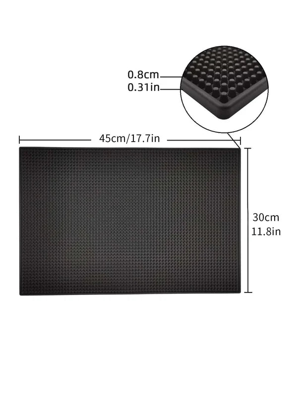 Rubber Bar Mat Non Slip Spill Catcher for Bartending and Kitchen