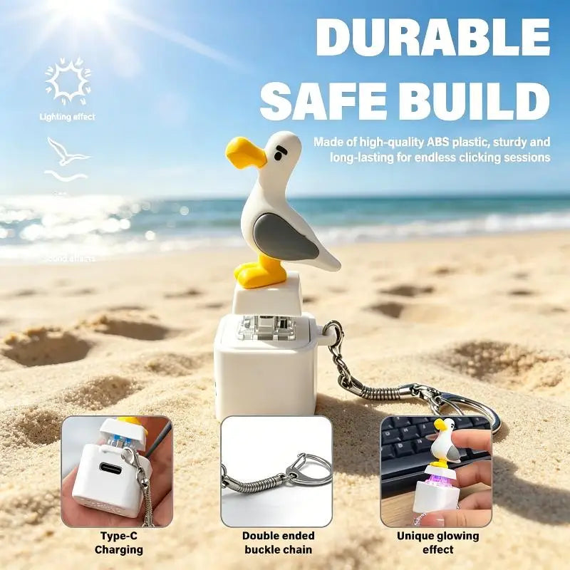 Luminous Sounding Stress Relief Keychain Toy - Portable Electronic Pendant for Adults
