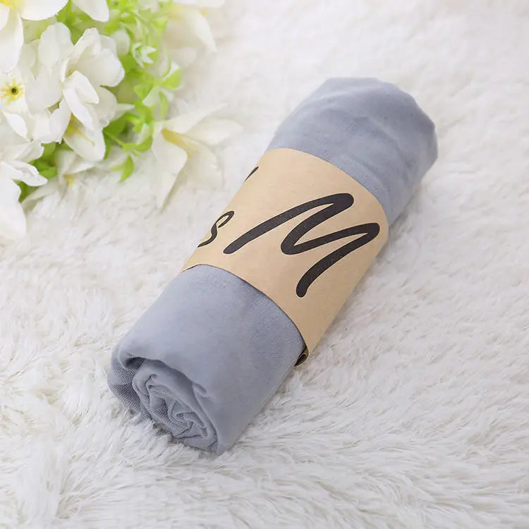 Luxury Korean Style Women's Scarf - Solid Color Shawls & Wraps for Spring & Winter
