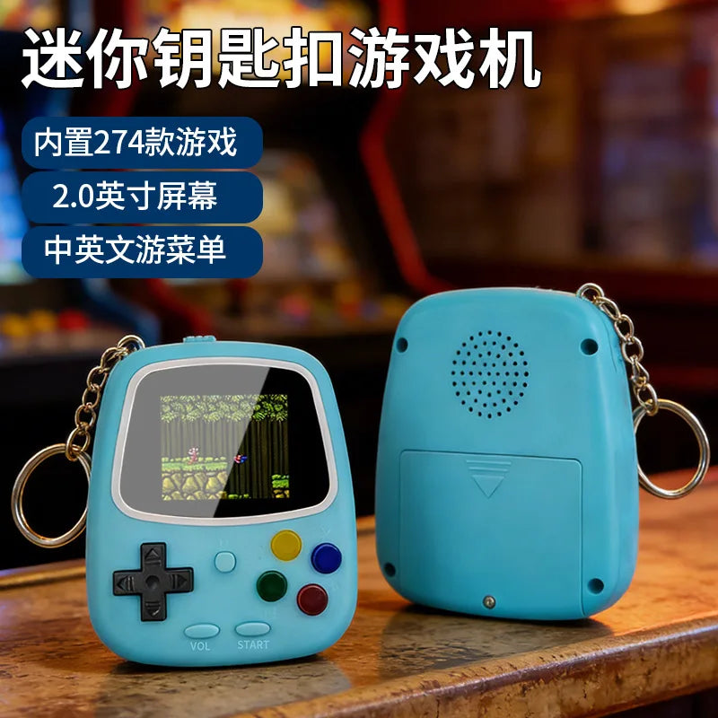 Mini Handheld Retro Game Console 274-in-1 Classic Battery-Powered Keychain Gift