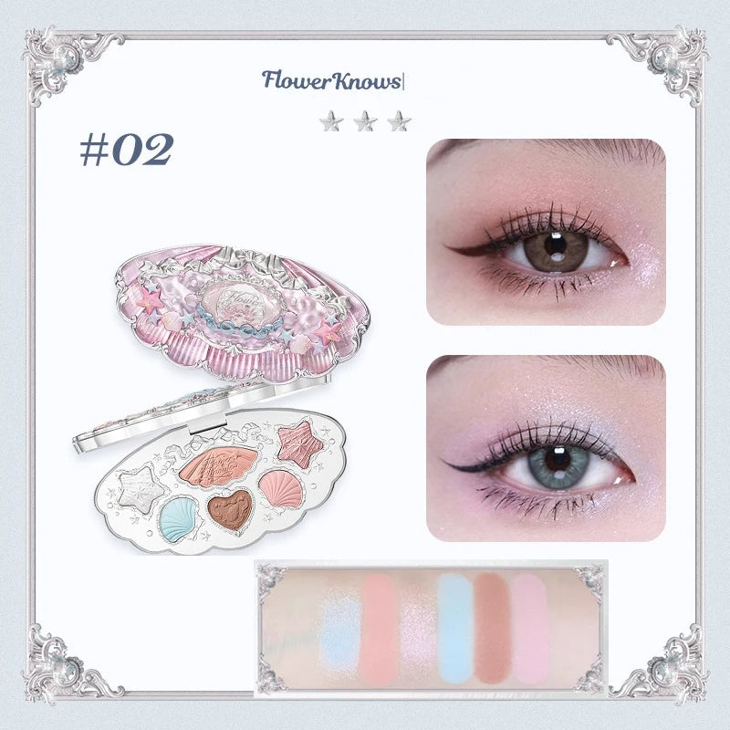 Matte Pearl Eyeshadow Palette with Six Color Options - High Pigment & Long-Wearing