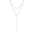 Gold Plated Lariat Necklace for Women Long Chain Drop Pendant Jewelry Gift