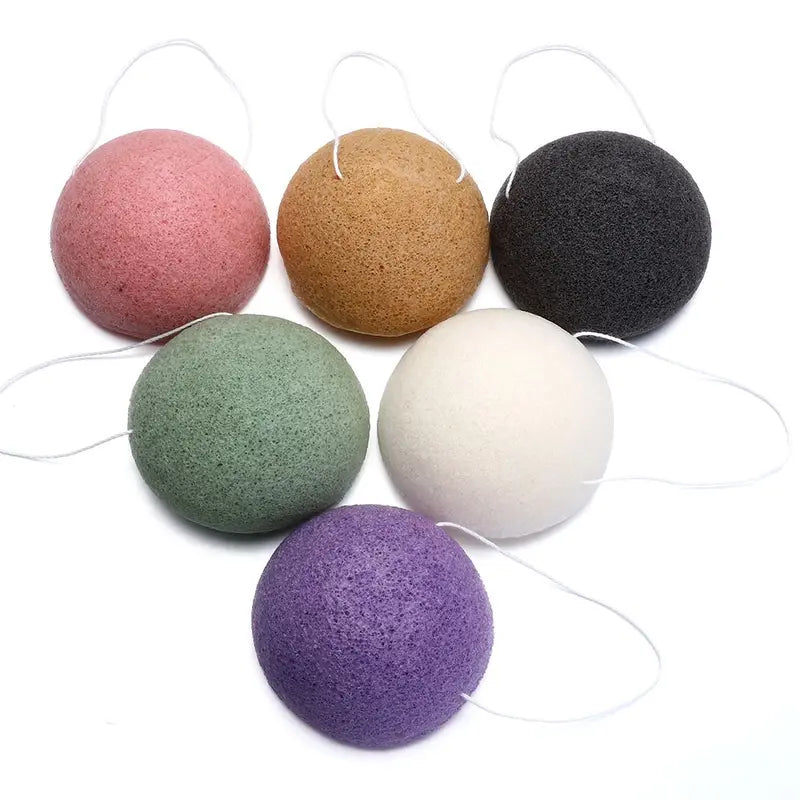 Natural Konjac Facial Sponge for Gentle Cleansing & Exfoliation - Multiple Colors