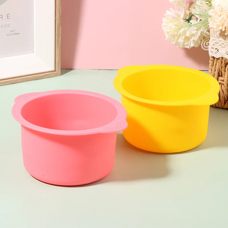 Heat-Resistant Silicone Wax Warmer Bowl with Stirring Stick - Hair Removal Supplies